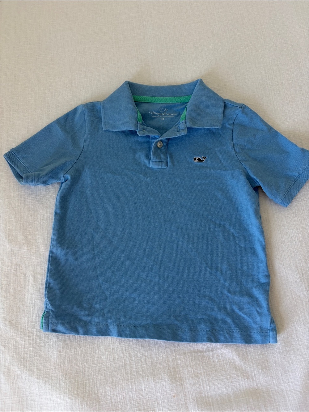 Vineyard Vines Light Blue Kids' Polo with Whale Logo
